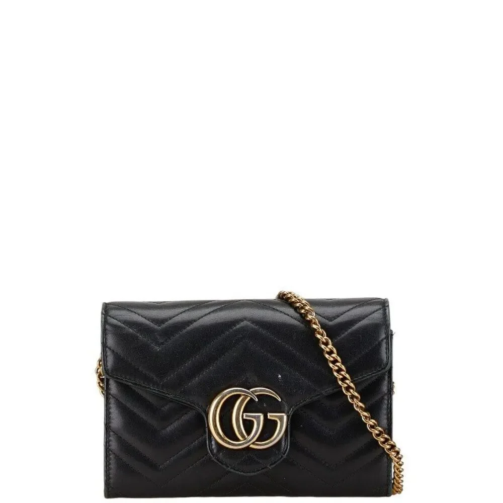 Gucci GG Marmont Chain Shoulder Wallet